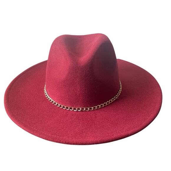 Steve Madden‎ Dark Red Wool Felt Hat NWT - Picture 1 of 8